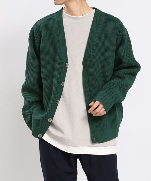「GLOBAL WORK Smile Seed Store」 ニットカーディガン MEDIUM ブラック メンズ_画像9