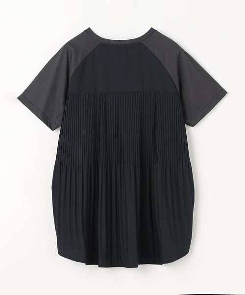 tシャツ 半袖 別布プリーツ切替えプルオーバー レディース : ZOZOTOWN
