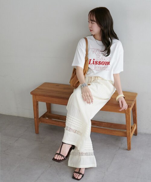 ワイドパンツ パンツ 「WEB限定」レースデザインパンツ レディース | Discoat | 11