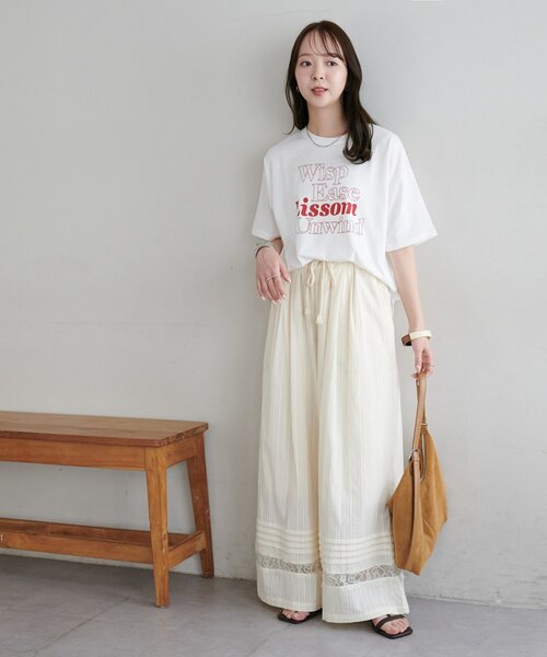 ワイドパンツ パンツ 「WEB限定」レースデザインパンツ レディース | Discoat | 14