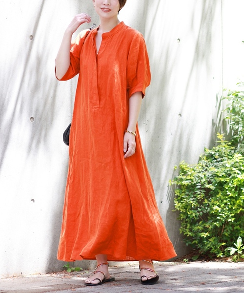「journal standard L'essage」 7分袖ワンピース 36 ブラック レディース_画像3