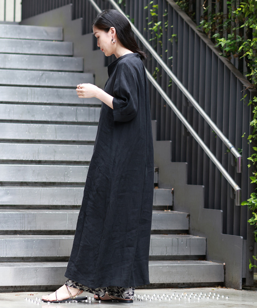 「journal standard L'essage」 7分袖ワンピース 36 ブラック レディース_画像5