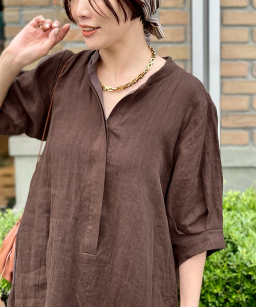「journal standard L'essage」 7分袖ワンピース 36 ブラック レディース_画像7