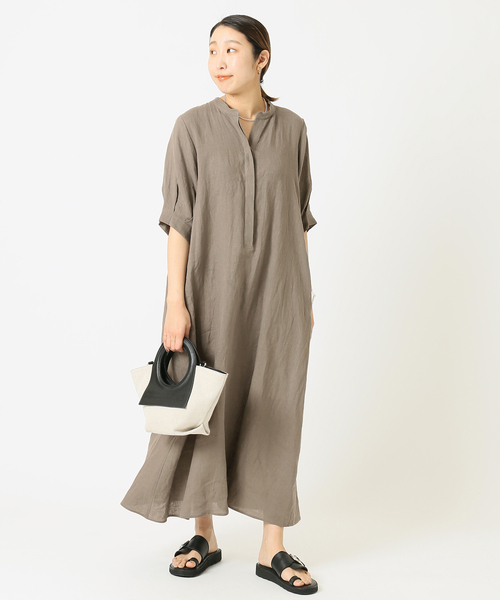 「journal standard L'essage」 7分袖ワンピース 36 ブラック レディース_画像8