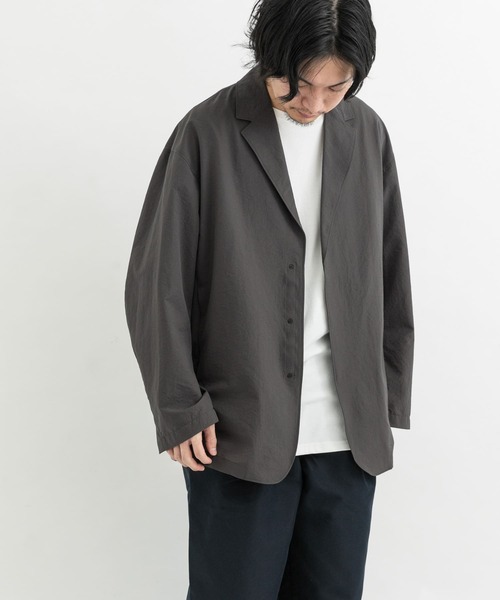 「EKAL」 テーラードジャケット MEDIUM グレー メンズ_画像3