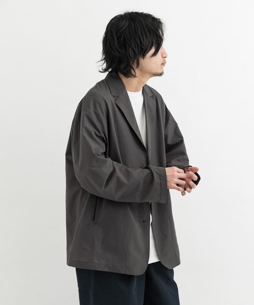 「EKAL」 テーラードジャケット MEDIUM グレー メンズ_画像4