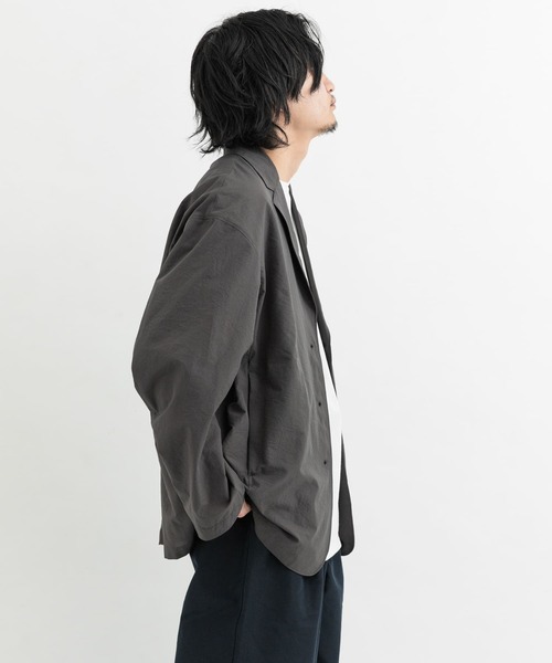 「EKAL」 テーラードジャケット MEDIUM グレー メンズ_画像5
