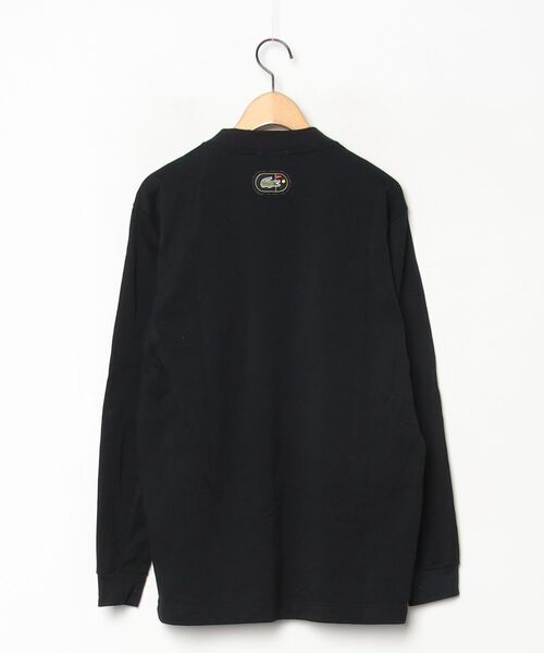 「LACOSTE」 ワンポイント長袖ポロシャツ X-SMALL ブラック メンズ_画像2