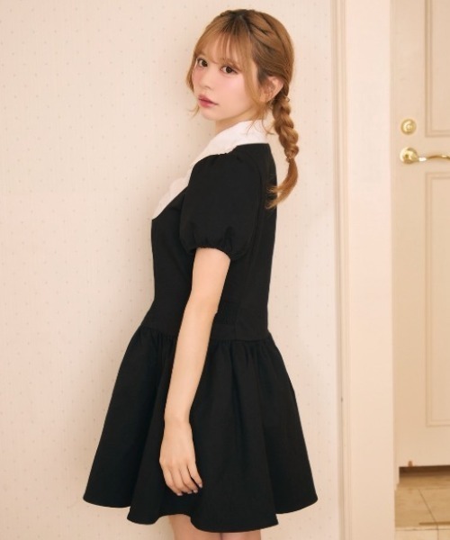 TITTY＆CO.（ティティーアンドコー） ワンピース 半袖 ギャザーシャツ