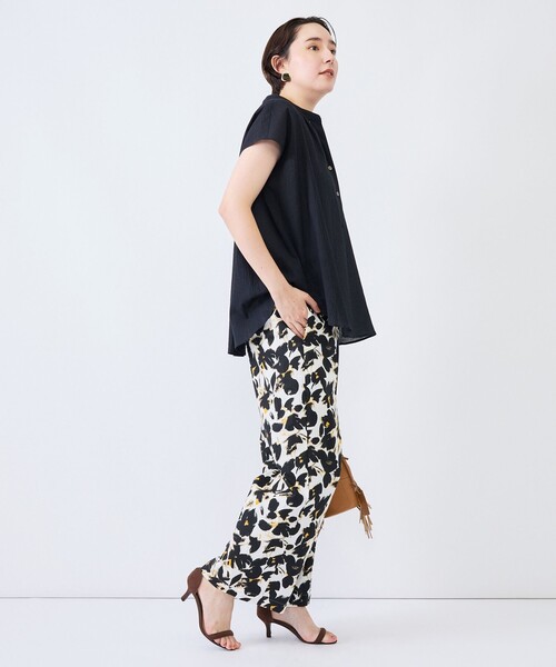 NOLLEY'S（ノーリーズ） パンツ ウォッシャブルアートフラワープリント