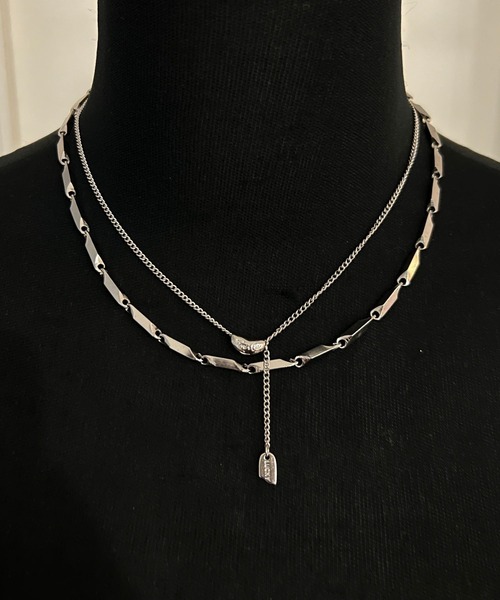 Blanc de Blue ネックレス Y字レイヤードデザインチェーンネックレス