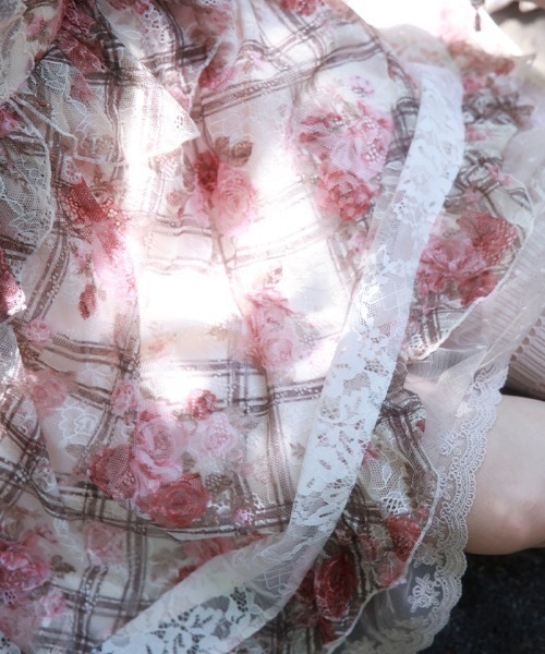 myu：loret（ミュウロレット） チュニック フラワーチェックキャミ