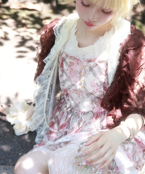 myu：loret（ミュウロレット） チュニック フラワーチェックキャミ