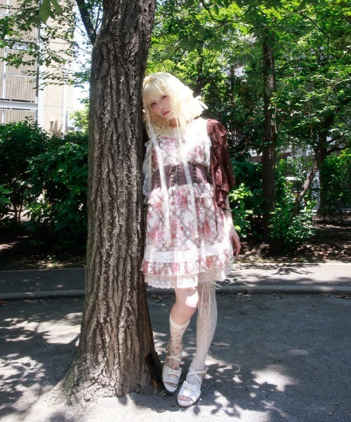 myu：loret（ミュウロレット） チュニック フラワーチェックキャミ