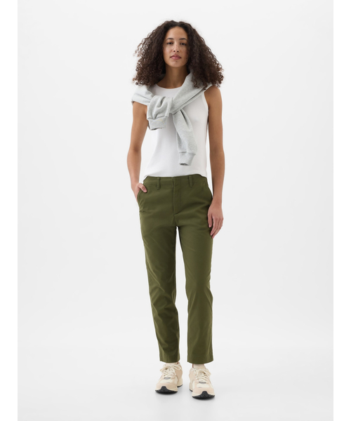 「GAP」 チノパンツ 0 カーキ レディース_画像9