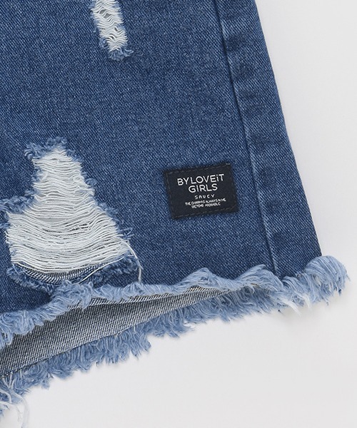 「by LOVEiT」 「KIDS」デニムショートパンツ 130cm サックスブルー キッズ_画像8