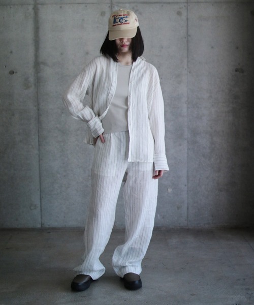 「gina tricot」 長袖シャツ S グリーン系その他 レディース_画像6
