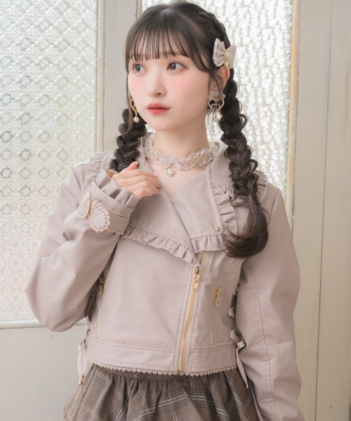 ROJITA（ロジータ） レザージャケット ライダース サイドレースアップ