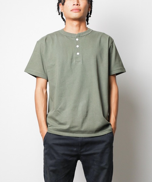 NO WAY tシャツ オープンエンド マックスウェイト ヘンリーネックT