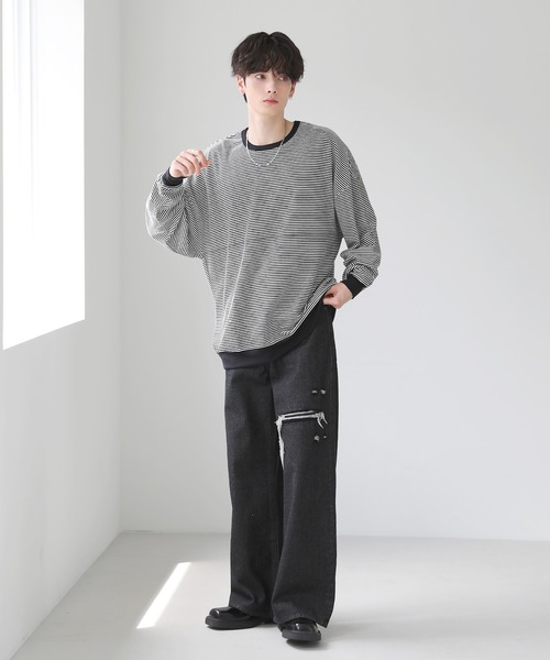 ASTRONOMY tシャツ TRスムースドルマン 長袖ポンチカットソー メンズ