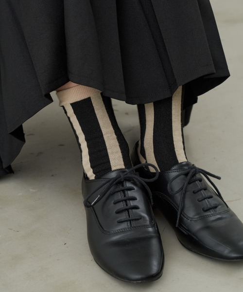 Libra Cue（リブラ キュー） 靴下 ストライプソックス レディース