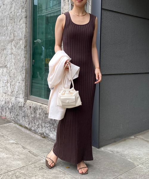 ワンピース リブニットタイトワンピース COLLAGE