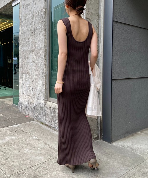 ワンピース リブニットタイトワンピース COLLAGE