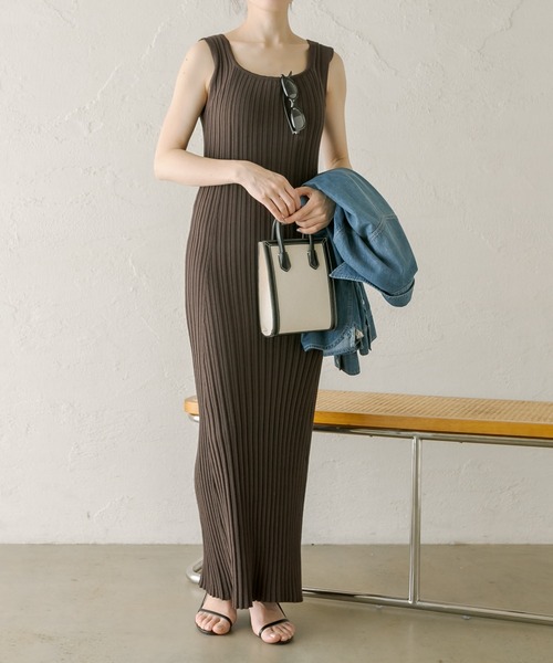 ワンピース リブニットタイトワンピース COLLAGE