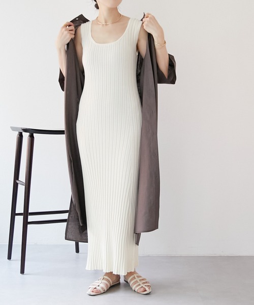 ワンピース リブニットタイトワンピース COLLAGE