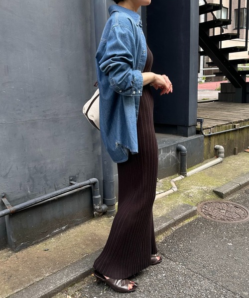 ワンピース リブニットタイトワンピース COLLAGE