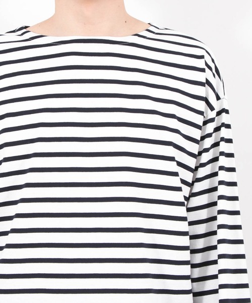 NAVY（ファッション） tシャツ ボーダーボートネックロング
