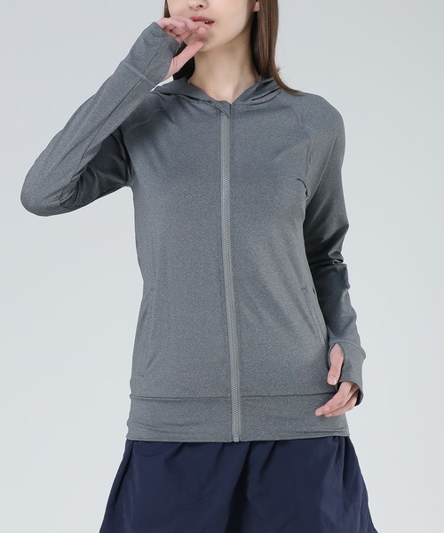 stina ブラックラッシュガード Lace Ladies ラッシュガード ベーシックジップアップラッシュ