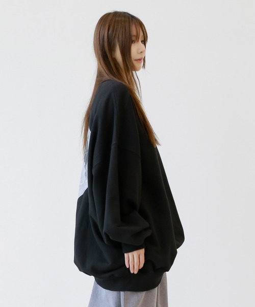 minsobi tシャツ ムーンプリントビッグシルエットスウェット