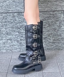 【正規品】極美品 レディ ディオール レザー エンジニア ロングブーツ 黒 37 正規品】極美品 レディ ディオール レザー エンジニア ロング