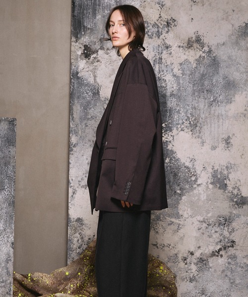 最終値下げ メゾンスペシャル ウールミックスダブルテーラードジャケット 黒 1 MAISON SPECIAL（メゾンスペシャル） ジャケット テーラードジャケット