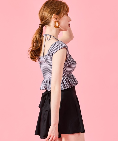 San-ai Resort 三愛水着楽園 水着 gingham check 3点セット水着