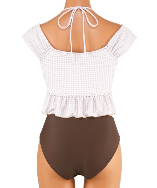 三愛水着 gingham check 3点セット「Totasu eleven」 2024年新作】gingham check 3点セット水着【Totasu eleven