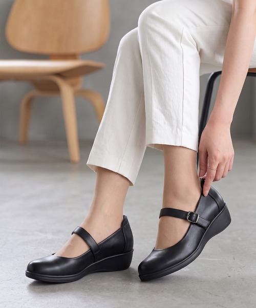 ぺダラ アシックスウォーキングコンフォートパンプス23.5cm3E
