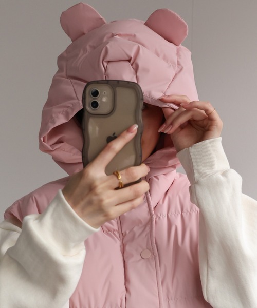 ダウンベスト ベスト くま耳ダウンベスト レディース メンズ | LACーVERT | 14