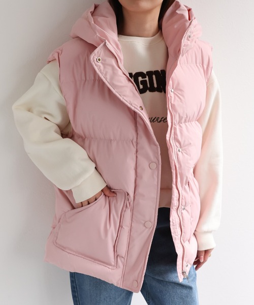 LACーVERT ダウンベスト ベスト くま耳ダウンベスト レディース メンズ