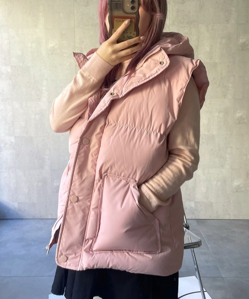 LACーVERT ダウンベスト ベスト くま耳ダウンベスト レディース メンズ