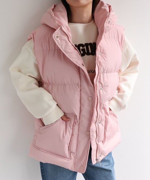 LACーVERT ダウンベスト ベスト くま耳ダウンベスト レディース メンズ