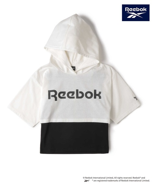 38 半袖パーカー❤️ Right-on パーカー 「Reebok」半袖レイヤードパーカー キッズ