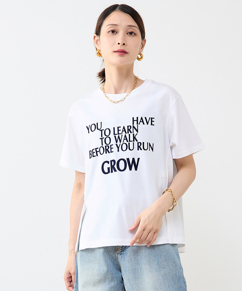 tシャツ フロッキープリントTシャツ レディース