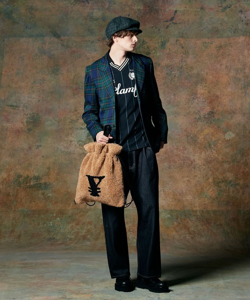 【M】 glamb ストライプ フットボール カットソー glamb グラム Stripe Football Cutsew ストライプフットボール