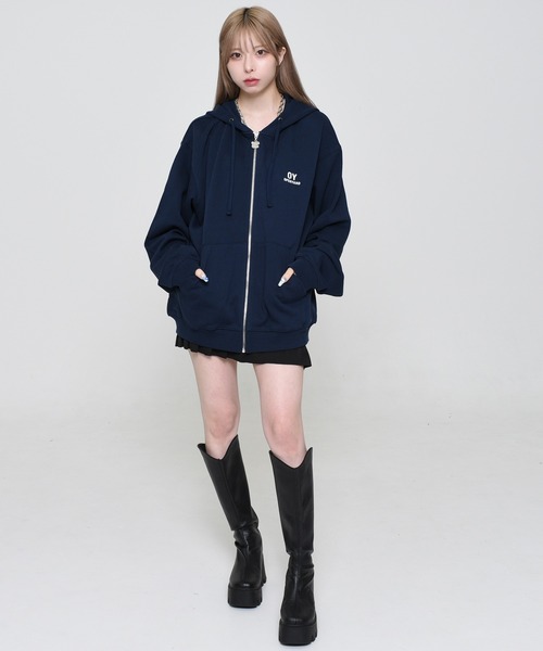 OY/オーワイ ハートオードリー クロップド丈 ジップアップパーカー OY/オーワイ』 HEART ODOLLY CROP HOODIE ZIP-UP/ハート