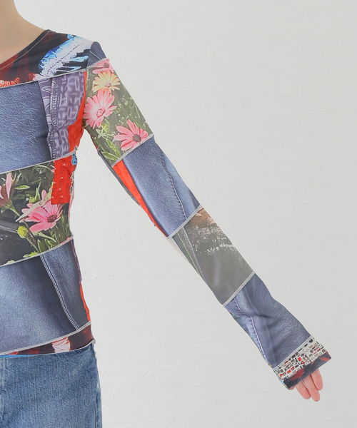 tシャツ 「P.A.M/パム」SELFIE SCROLL STRETCH TOP：カットソー