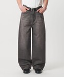 ワイドパンツ ジーンズ オーバーダイ デニム ...の詳細画像5