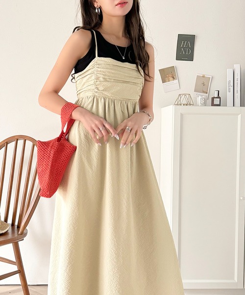 ワンピース キャミソールドレス バックリボン バカンス 上品 classicalelf ワンピース 「予約受付中」後ろ姿も可愛く盛れ