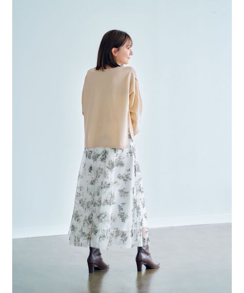 ニット セーター ライトジャカードゆるニット「低身長・小柄女性